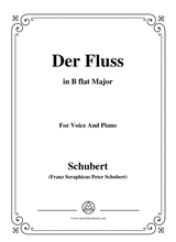 Schubert Der Fluss In B Flat Major For Voice Piano