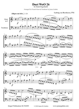Beethoven Duet Woo 26 For French Horn Trombone