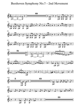 Beethoven Symphony No 7 2nd Movement Transposed Horn In Bb