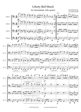 Liberty Bell March By Sousa Arranged For Intermediate Cello Quartet Four Cellos