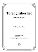 Schubert Totengrberlied Gravediggers Song D 44 In G Flat Major For Voice Piano