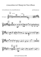 Concertino In F Sharp For Two Oboes