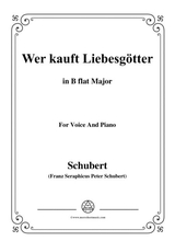 Schubert Wer Kauft Liebesgtter In B Flat Major For Voice Piano