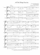 All The Things You Are SATB Div A Cappella