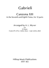 Canzona Xiii Arr Flute Choir