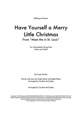 Have Yourself A Merry Little Christmas Viola And Cello Duet