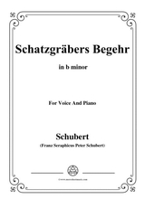 Schubert Schatzgrbers Begehr Op 23 No 4 In B Minor For Voice Piano