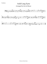 Auld Lang Syne Easy Key Of C Trombone
