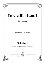 Schubert Ins Stille Land In G Minor For Voice Piano