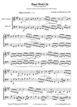 Beethoven Duet Woo 26 For Bass Clarinet Bassoon