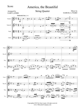 America The Beautiful String Quartet Score And Parts