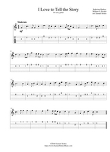 I Love To Tell The Story For Easy Guitar With Tab