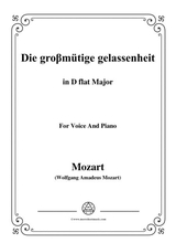 Mozart Die Gro Mtige Gelassenheit In D Flat Major For Voice And Piano