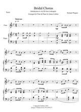 Wagner Bridal Chorus For Flute Piano