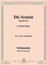 Schumann Die Sennin Op 90 No 4 In D Flat Major For Voice Piano
