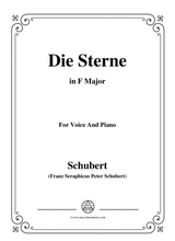 Schubert Die Sterne In F Major For Voice Piano