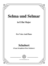 Schubert Selma Und Selmar In E Flat Major For Voice Piano