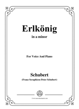Schubert Erlknig In A Minor For Voice And Piano