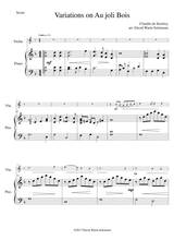 Variations On Au Joli Bois For Violin And Piano