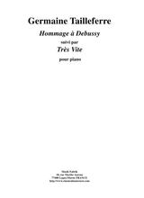 Germaine Tailleferre Hommage  Debussy And Trs Vite For Piano