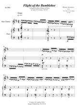 Korsakov Flight Of The Bumblebee For Bass Clarinet Piano