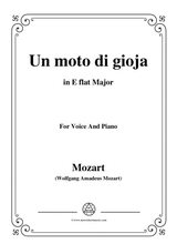 Mozart Un Moto Di Gioja In E Flat Major For Voice And Piano
