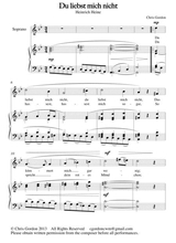 Two Heine Songs For Soprano Voice And Piano
