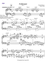 Arabesque No 1 Debussy With Piano Fingering