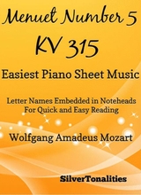 Menuet Number 5 Kv 315 Easiest Piano Sheet Music