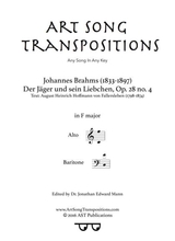 Der Jger Und Sein Liebchen Op 28 No 4 F Major