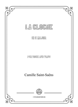 Saint Sans La Cloche In C Major For Voice And Piano