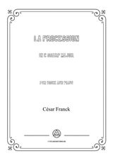 Franck La Procession In C Sharp Major For Voice And Piano