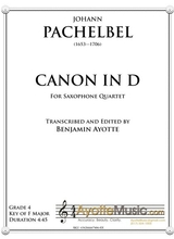 Pachelbel Canon Transcribed For Saxophone Quartet
