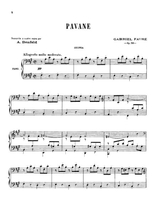Faure Pavane For Piano Duet 1 Piano 4 Hands Pf801