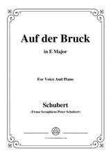 Schubert Auf Der Bruck Op 93 No 2 In E Major For Voice Piano