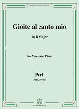 Peri Gioite Al Canto Mio In B Major Ver 1 From Euridice For Voice And Piano