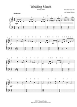Wedding March Mendelssohn For Easy Piano