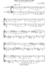 Angels We Have Heard On High For Eb Clarinet Duet Suitable For Grades 2 6