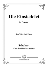 Schubert Die Einsiedelei The Hermitage In F Minor D 563 For Voice Piano