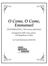 O Come O Come Emmanuel SAB Voices Piano Flute