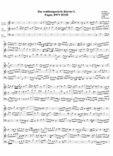 Fugue From Das Wohltemperierte Klavier I Bwv 853 Ii Arrangement For 3 Recorders