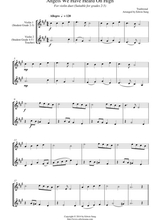 Angels We Have Heard On High For Violin Duet Suitable For Grades 2 5