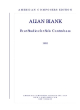 Blank Four Studies For Contrabass
