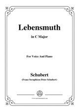 Schubert Lebensmuth In C Major For Voice Piano