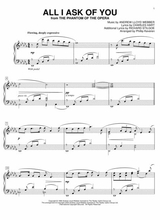 All I Ask Of You From The Phantom Of The Opera Arr Phillip Keveren