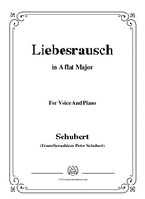 Schubert Liebesrausch In A Flat Major For Voice And Piano