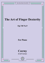 Czerny The Art Of Finger Dexterity Op 740 No 9 For Piano