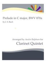 Prelude In C Major Bwv 870a Clarinet Quintet