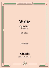 Chopin Waltz B Minor Op 69 No 2 For Piano