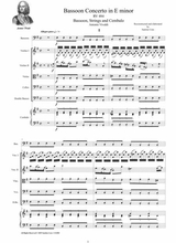 Vivaldi Bassoon Concerto In E Minor Rv 484 For Bassoon Strings And Cembalo